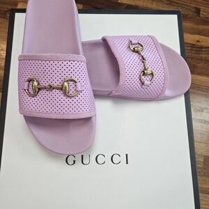 Gucci Women's Lavender Slide Sandals